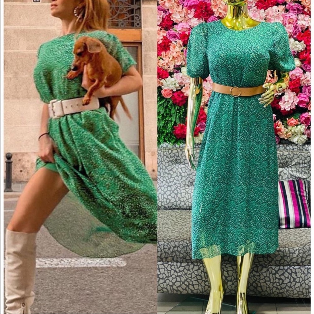 Zara Vibrant Green Mini Dress